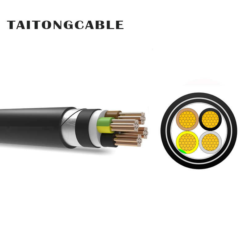 Lågspänning 2-5-kärnig kopparledare STA-bepansrad XLPE-isolerad PVC-mantlad strömkablar
