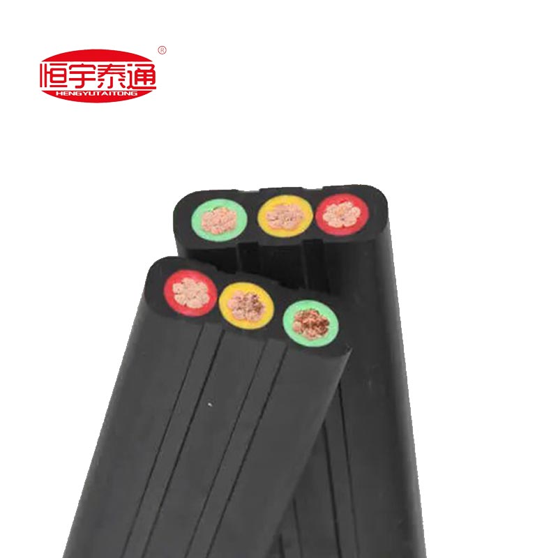 Speciell gummimantlad platt kabel